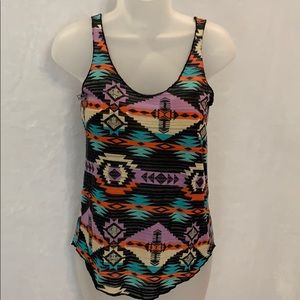 Aztec print tank top
